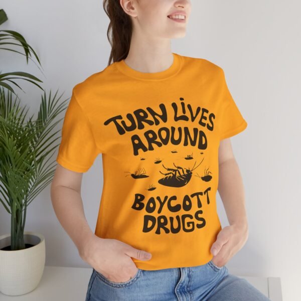 Boycott Drugs - Society is on Its Back - Unisex Jersey Short Sleeve Tee
