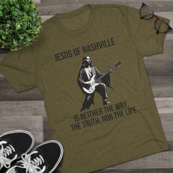 Jesus of Nashville - Comfy Unisex Tri-Blend Crew Tee - Image 2
