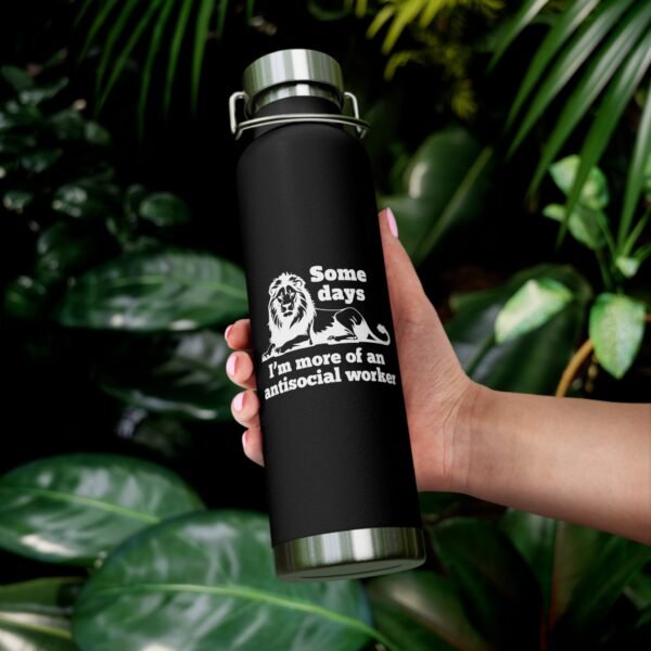 AntiSocial Worker - Copper Vacuum Insulated Bottle, 22oz