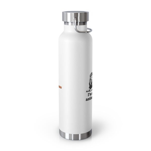 AntiSocial Worker - Copper Vacuum Insulated Bottle, 22oz - Image 2