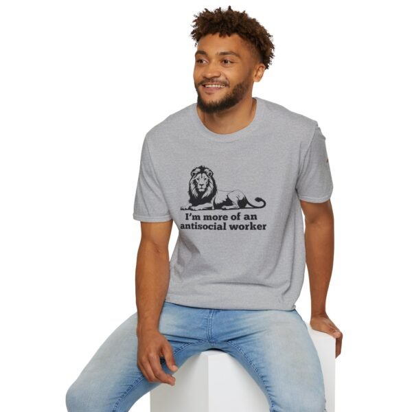 AntiSocial Worker - Unisex Softstyle T-Shirt - Image 10