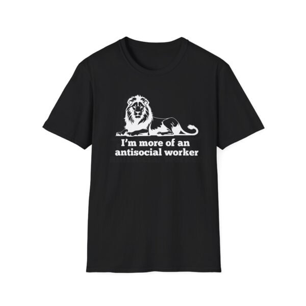 AntiSocial Worker - Unisex Softstyle T-Shirt - Image 7
