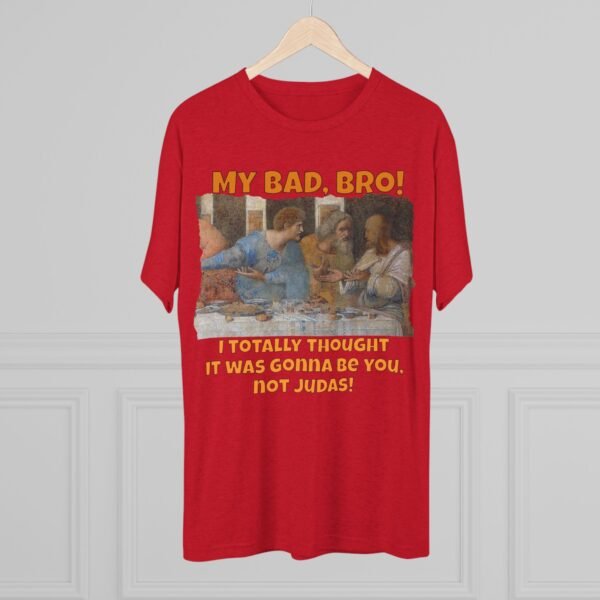 Funny Apostle Betrayer Tee - Unisex Tri-Blend Crew - Image 5