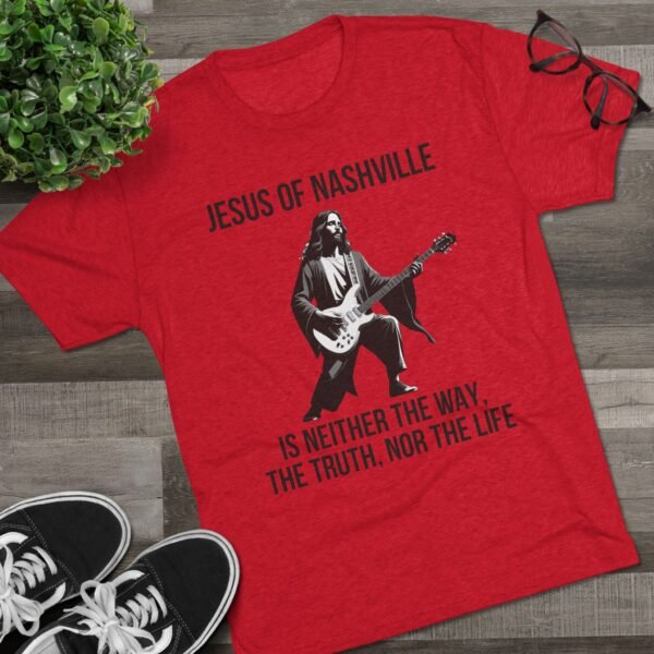 Jesus of Nashville - Comfy Unisex Tri-Blend Crew Tee - Image 9