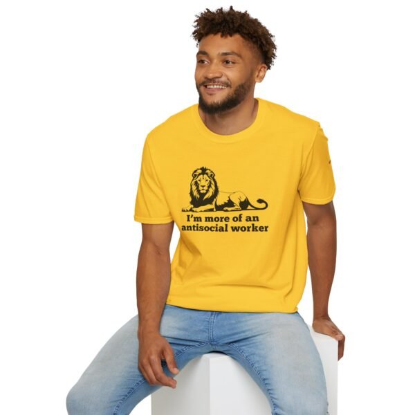 AntiSocial Worker - Unisex Softstyle T-Shirt - Image 12