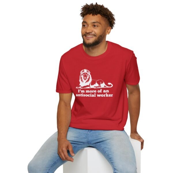AntiSocial Worker - Unisex Softstyle T-Shirt - Image 19