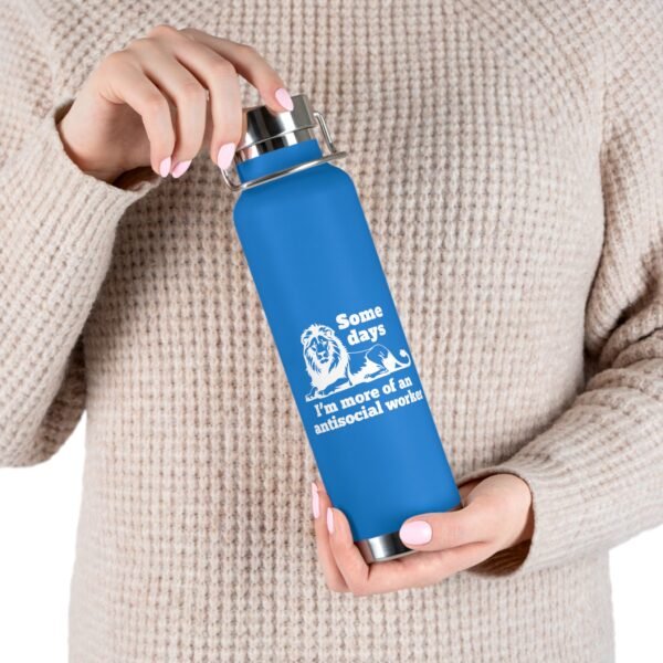 AntiSocial Worker - Copper Vacuum Insulated Bottle, 22oz - Image 7