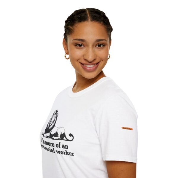 AntiSocial Worker - Unisex Softstyle T-Shirt - Image 6