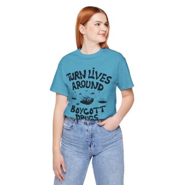 Boycott Drugs - Society is on Its Back - Unisex Jersey Short Sleeve Tee - Image 28