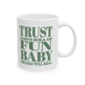 Inspirational Ceramic Mug — "Trust God, Love, Faith" Scripture Coffee Cup